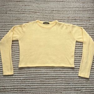 Brandy Melville cropped yellow sweater